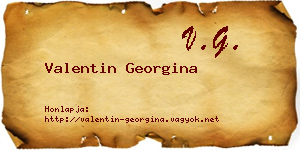 Valentin Georgina névjegykártya